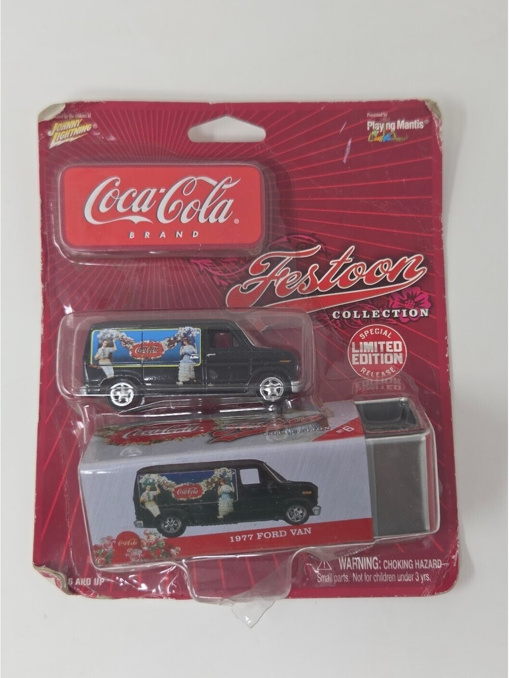 Coca Cola Festoon 1977 Ford Van Johnny Lightning Limited Edition Die Cast